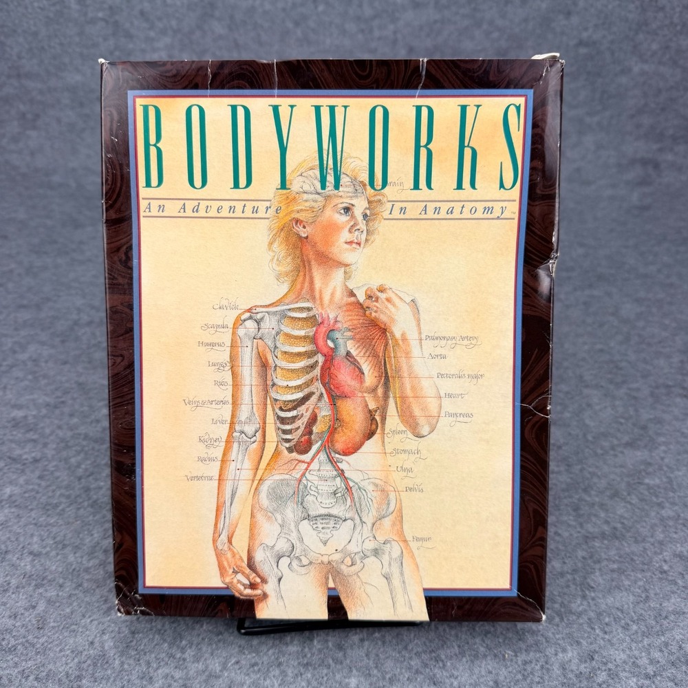 Vintage 1991 BodyWorks An Adventure in Anatomy PC Software 3.5 5.25 Floppy Disks